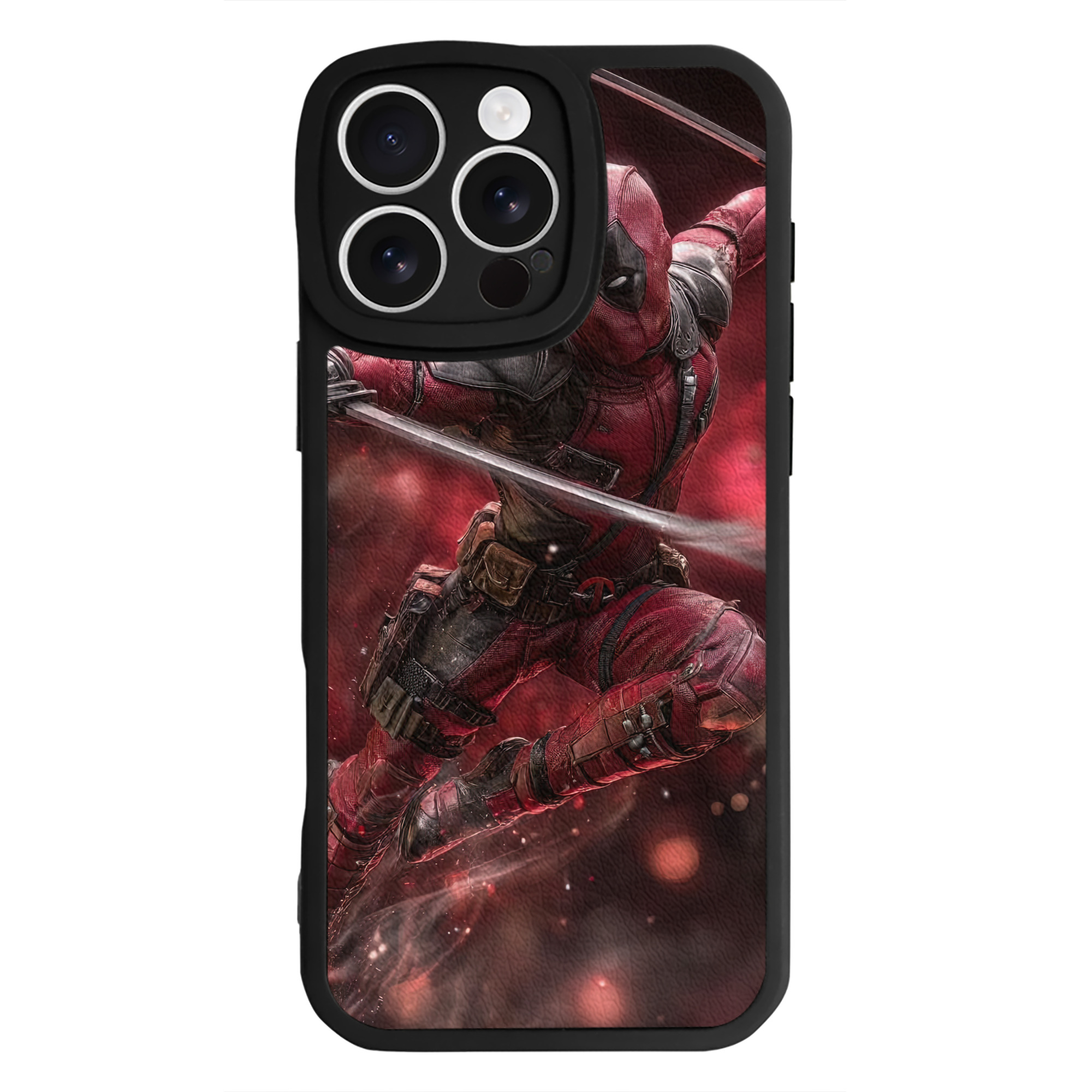 （画像用） Deadpool デッドプール 【iPhone 16シリーズ対応】シリコンスマホケース（レザー調） 材質：シリコン